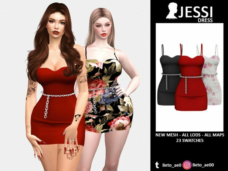 Jessi (Dress) 1 Jessi (Dress) Sims 4 CC