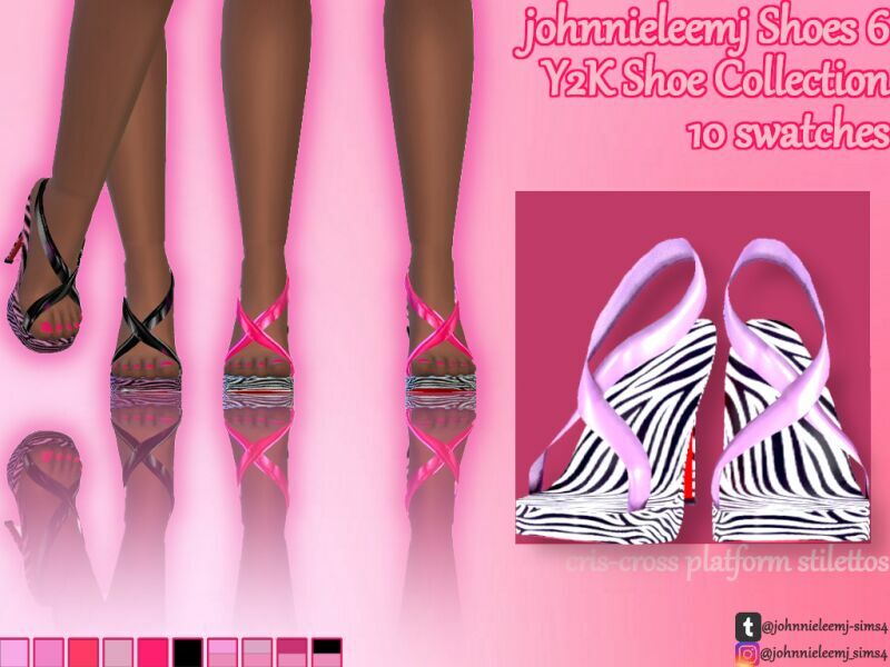 Johnnieleemj Shoes 6 (Y2K Shoe Collection) Criss Cross Platform Stilettos By Johnnieleemj 1 Johnnieleemj Shoes 6 (Y2K Shoe Collection) Criss Cross Platform Stilettos By Johnnieleemj Sims 4 CC