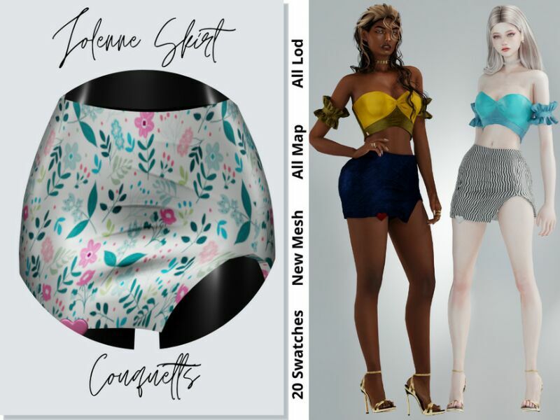 Jolenne Skirt By Couquett 1 Jolenne Skirt By Couquett Sims 4 CC
