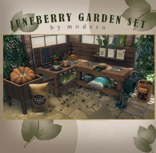 Juneberry Garden SET By Modern 1 Juneberry Garden SET By Modern Sims 4 CC