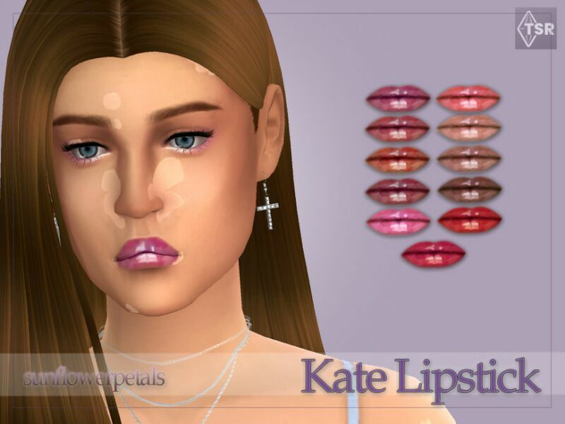 Kate Lipstick By Sunflowerpetalscc 1 Kate Lipstick By Sunflowerpetalscc Sims 4 CC
