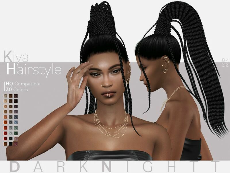 Kiya Hairstyle By Darknightt 1 Kiya Hairstyle By Darknightt Sims 4 CC