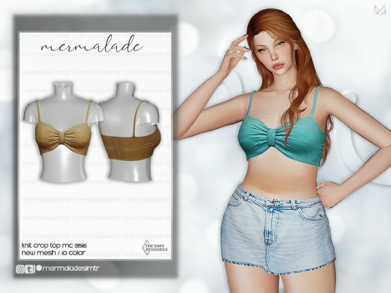 Knit Crop TOP MC356 By Mermaladesimtr 1 Knit Crop TOP MC356 By Mermaladesimtr Sims 4 CC