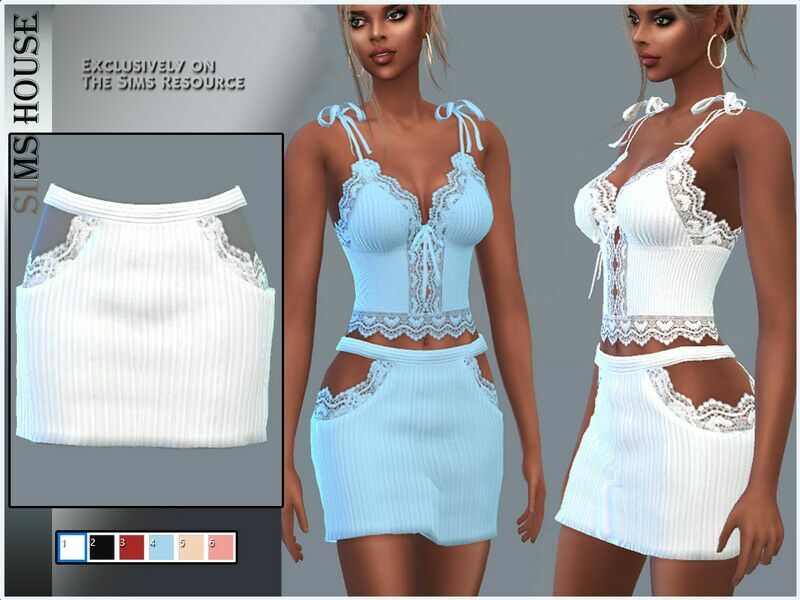 / Lace Skirt 1 / Lace Skirt Sims 4 CC
