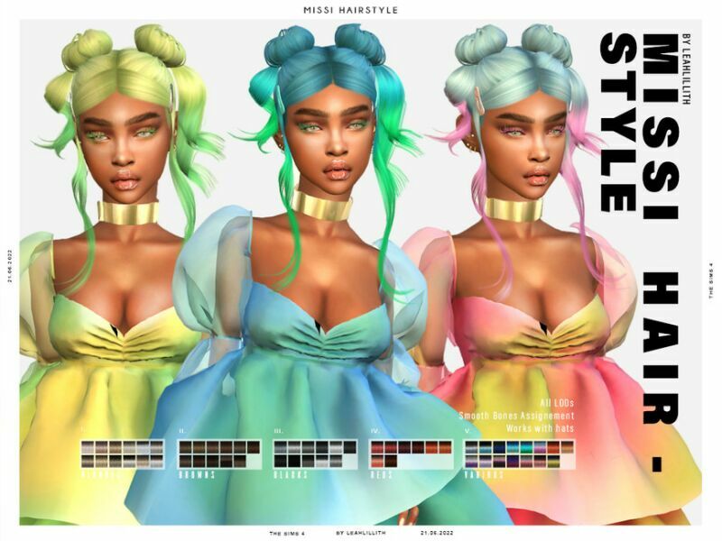 Leahlillith Missi Hairstyle 1 Leahlillith Missi Hairstyle Sims 4 CC