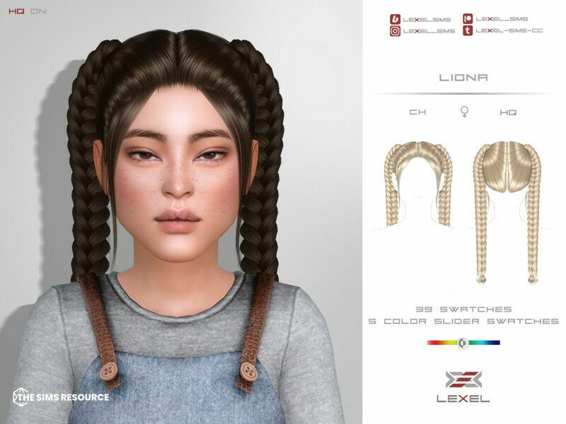 Liona – Hairstyle (Child) 1 Liona – Hairstyle (Child) Sims 4 CC