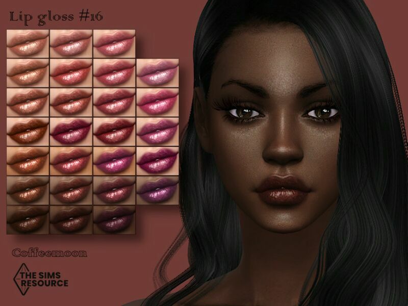 LIP Gloss N16 By Coffeemoon 1 LIP Gloss N16 By Coffeemoon Sims 4 CC