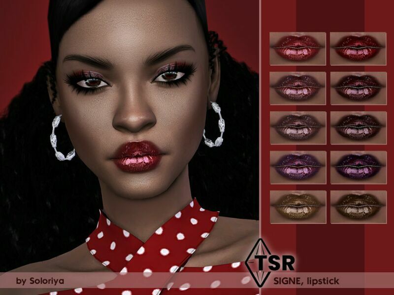 Lipstick Signe By Soloriya 1 Lipstick Signe By Soloriya Sims 4 CC
