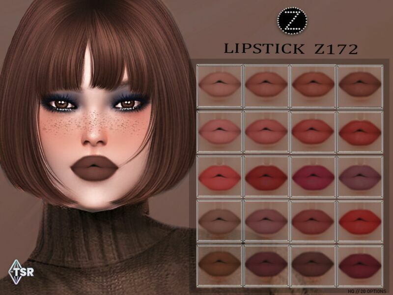 Lipstick Z172 By Zenx 1 Lipstick Z172 By Zenx Sims 4 CC