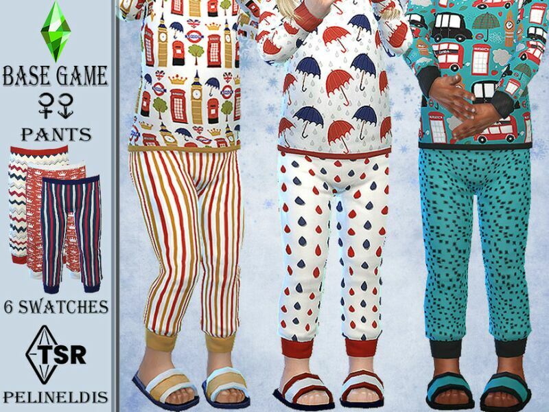 Little London Pajamas Pants By Pelineldis 1 Little London Pajamas Pants By Pelineldis Sims 4 CC
