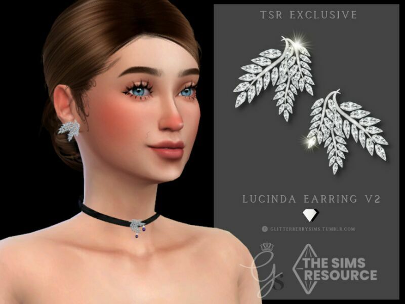 Lucinda Earring V2 By Glitterberryfly 1 Lucinda Earring V2 By Glitterberryfly Sims 4 CC