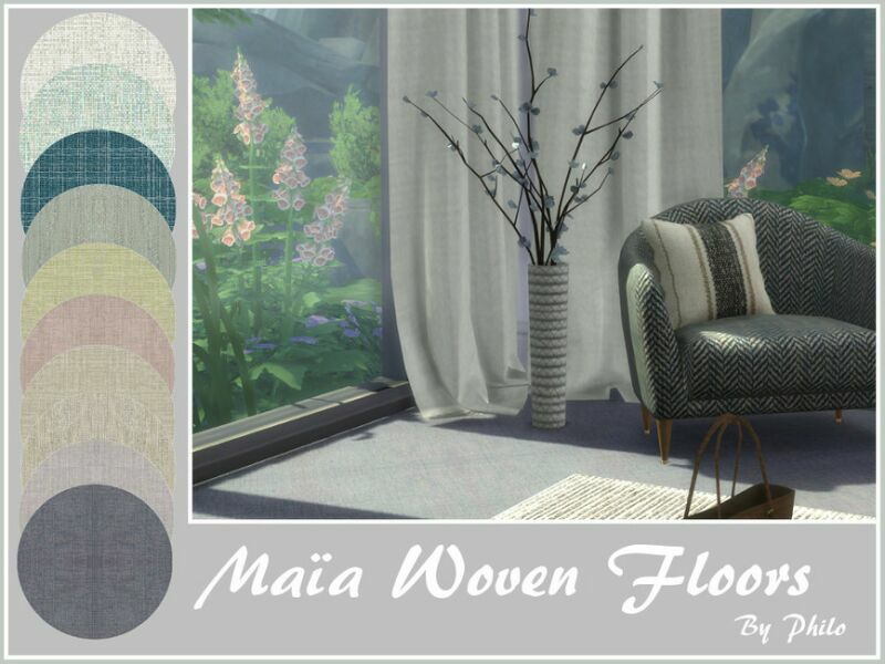 Maia Woven Floors By Philo 1 Maia Woven Floors By Philo Sims 4 CC