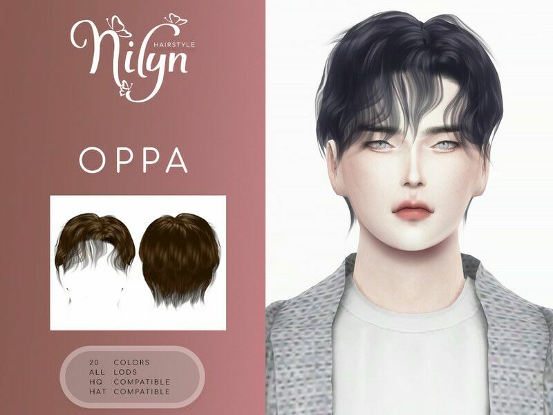 Male Hairstyle – Oppa Hair (NEW Mesh) 1 Male Hairstyle – Oppa Hair (NEW Mesh) Sims 4 CC