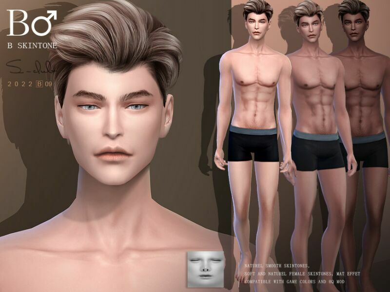 Male Natural Overlay Skintones By S-Club 1 Male Natural Overlay Skintones By S-Club Sims 4 CC
