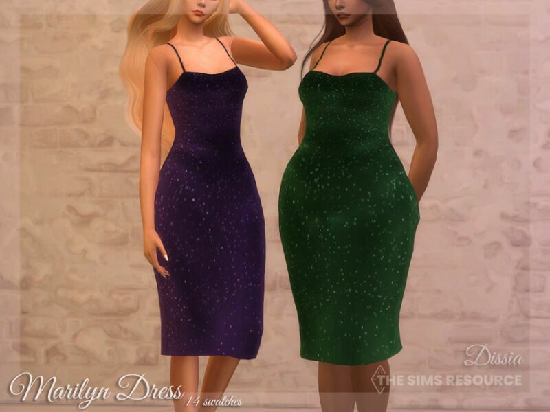 Marylin Dress By Dissia 1 Marylin Dress By Dissia Sims 4 CC