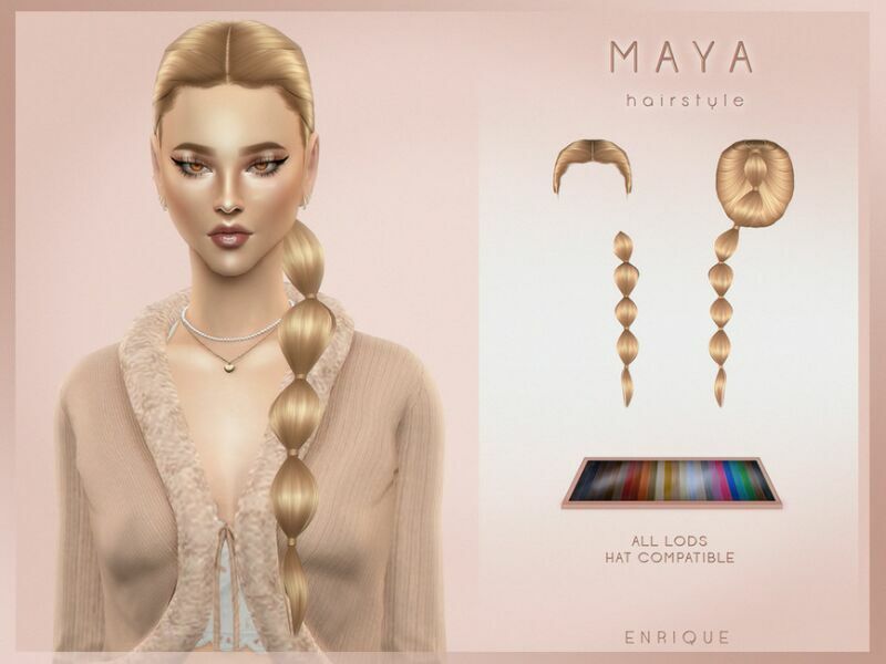 Maya Hairstyle By Enriques4 1 Maya Hairstyle By Enriques4 Sims 4 CC