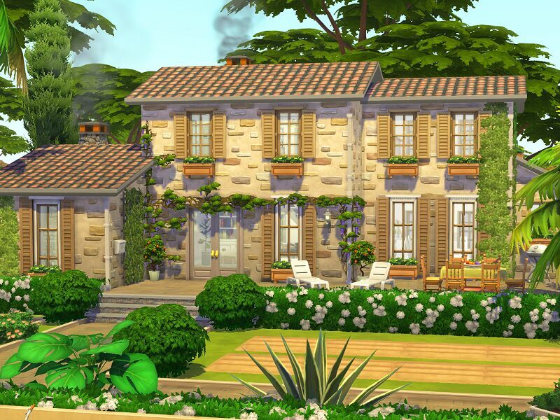 Mediterranean Cottage – NO CC By Flubs79 1 Mediterranean Cottage – NO CC By Flubs79 Sims 4 CC