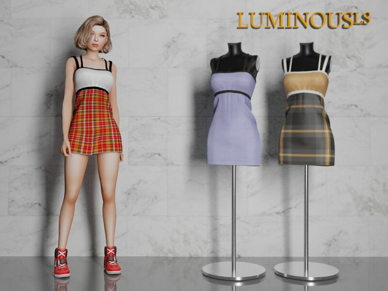 Meida Dress By Luminousls 1 Meida Dress By Luminousls Sims 4 CC