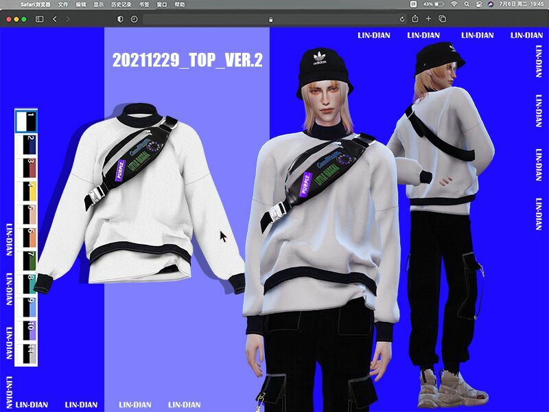 Men’S Hoodies And Chest Bags 1 Men’S Hoodies And Chest Bags Sims 4 CC