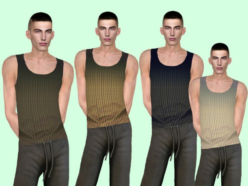 Men’S Tank TOP In Four Colors. By Danzippy86 1 Men’S Tank TOP In Four Colors. By Danzippy86 Sims 4 CC