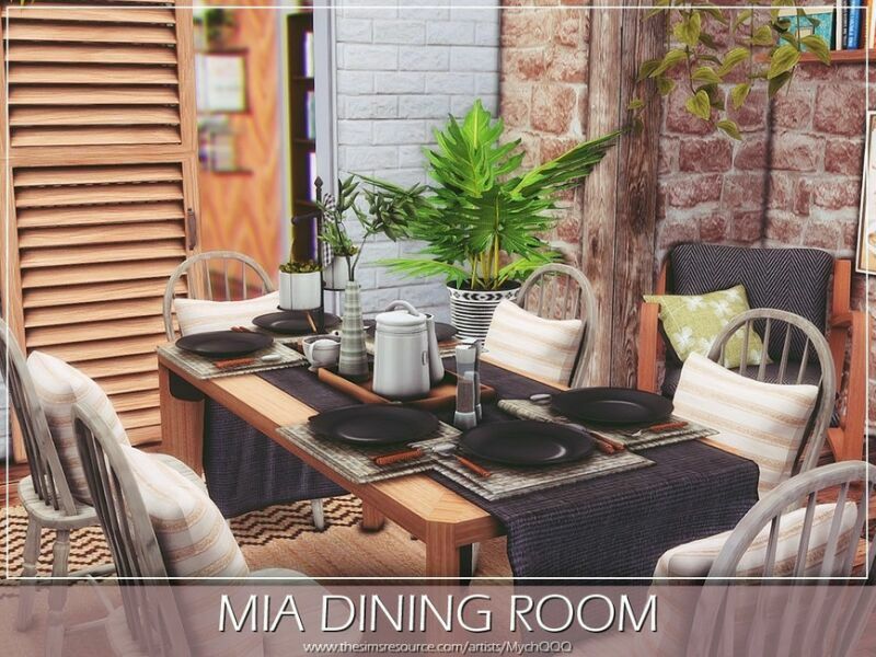 MIA Dining Room By Mychqqq 1 MIA Dining Room By Mychqqq Sims 4 CC