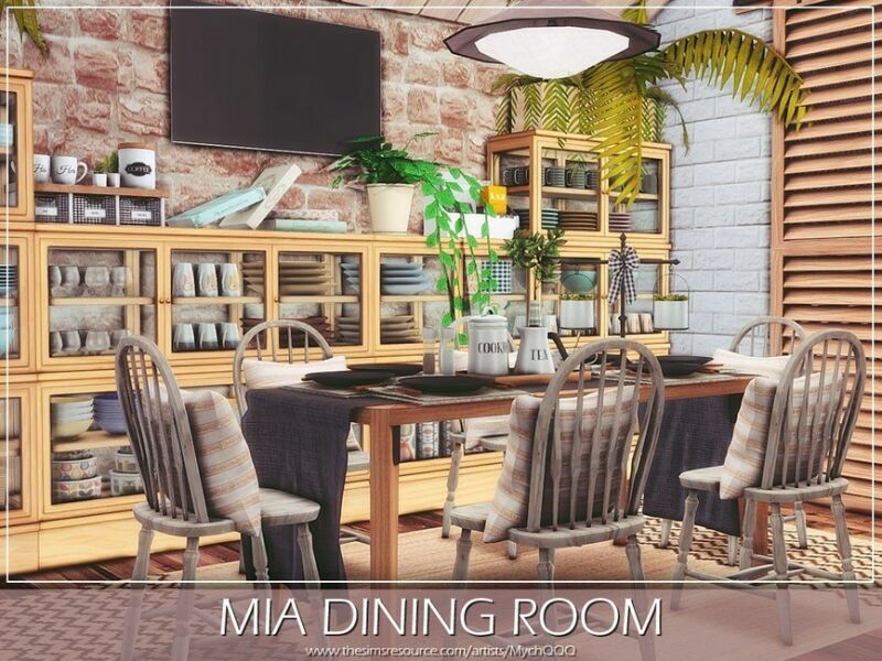MIA Dining Room By Mychqqq 6 sims 4 cc mia dining room by mychqqq 2