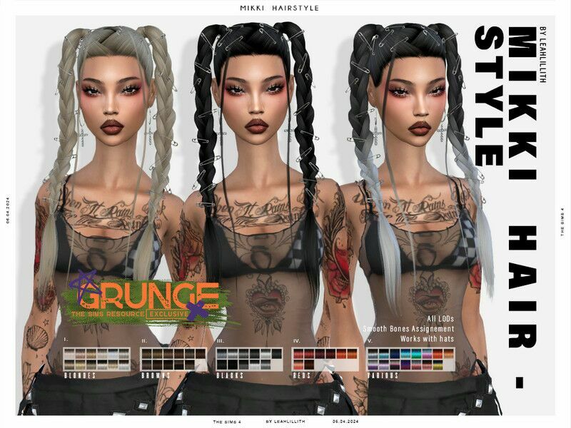 Mikki Hairstyle 1 Mikki Hairstyle Sims 4 CC