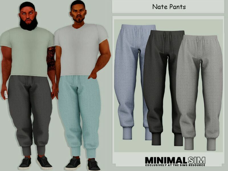 Minimalsim Nate Pants By Couquett 1 Minimalsim Nate Pants By Couquett Sims 4 CC