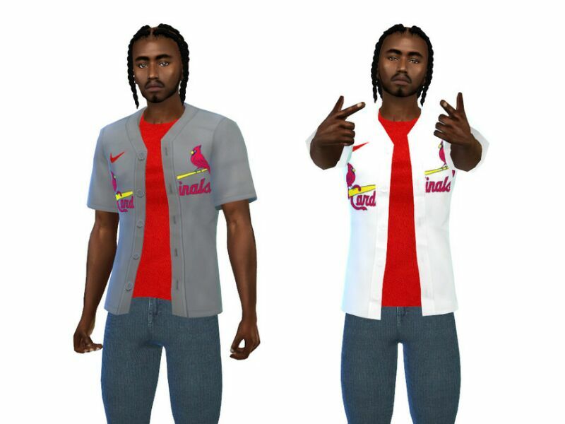 MLB ST Louis Cardinals Jersey By Aerojay 1 MLB ST Louis Cardinals Jersey By Aerojay Sims 4 CC