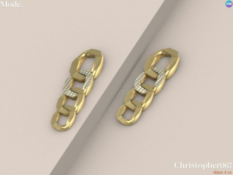 Mode Earrings By Christopher067 2 sims 4 cc mode earrings by christopher067 3