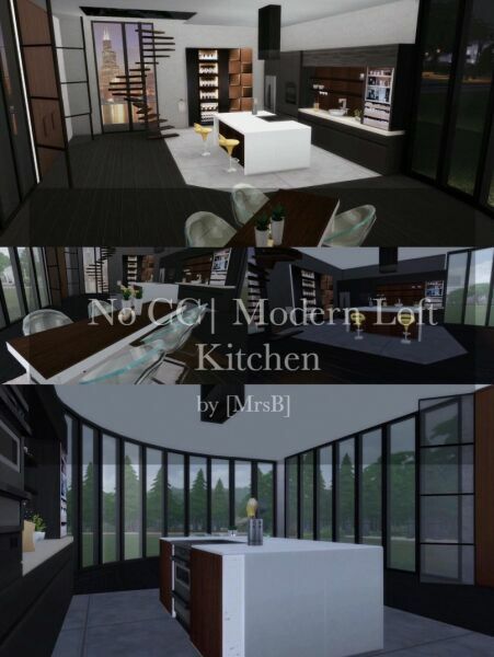 Modern Loft Kitchen |CC Free By Mrsbarbiex3 1 Modern Loft Kitchen |CC Free By Mrsbarbiex3 Sims 4 CC