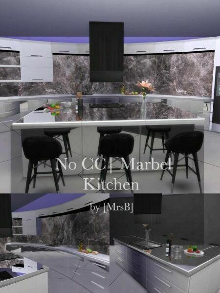 Modern Marble Kitchen |CC Free By Mrsbarbiex3 1 Modern Marble Kitchen |CC Free By Mrsbarbiex3 Sims 4 CC