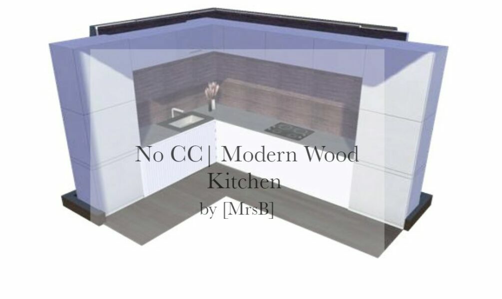 Modern Wood Kitchen |CC Free By Mrsbarbiex3 1 Modern Wood Kitchen |CC Free By Mrsbarbiex3 Sims 4 CC