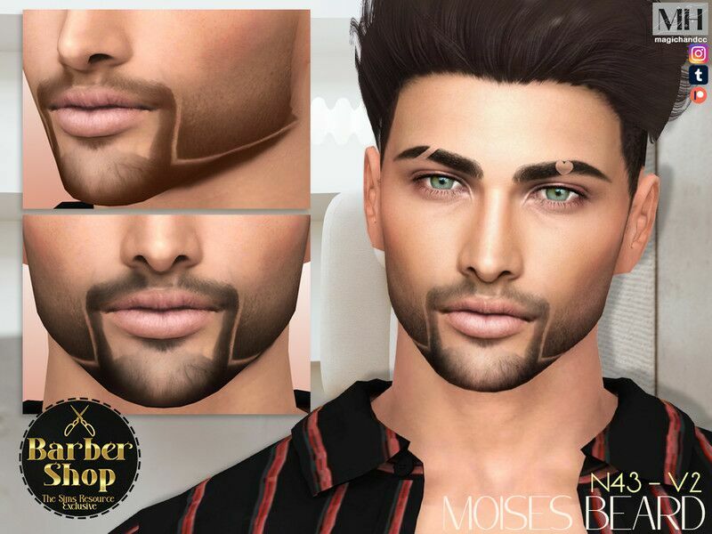 Moises Beard N43 – V2 By Magichand 1 Moises Beard N43 – V2 By Magichand Sims 4 CC