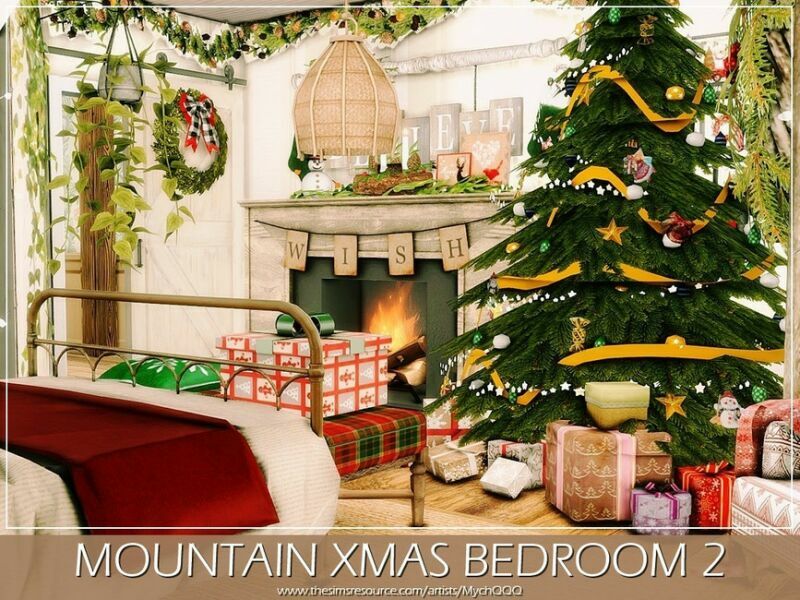 Mountain Xmas Bedroom 2 By Mychqqq 6 sims 4 cc mountain xmas bedroom 2 by mychqqq 2