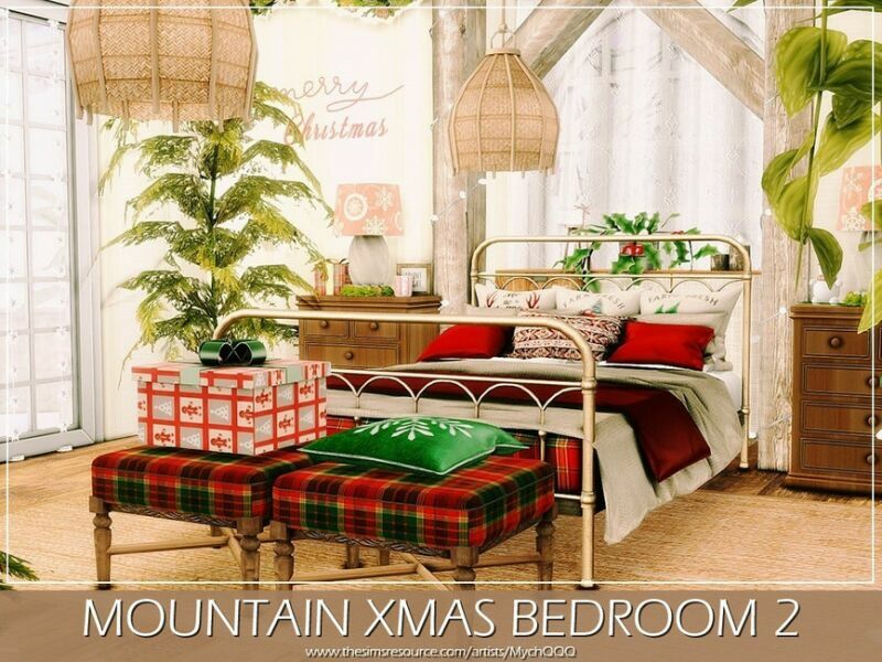 Mountain Xmas Bedroom 2 By Mychqqq 5 sims 4 cc mountain xmas bedroom 2 by mychqqq 3