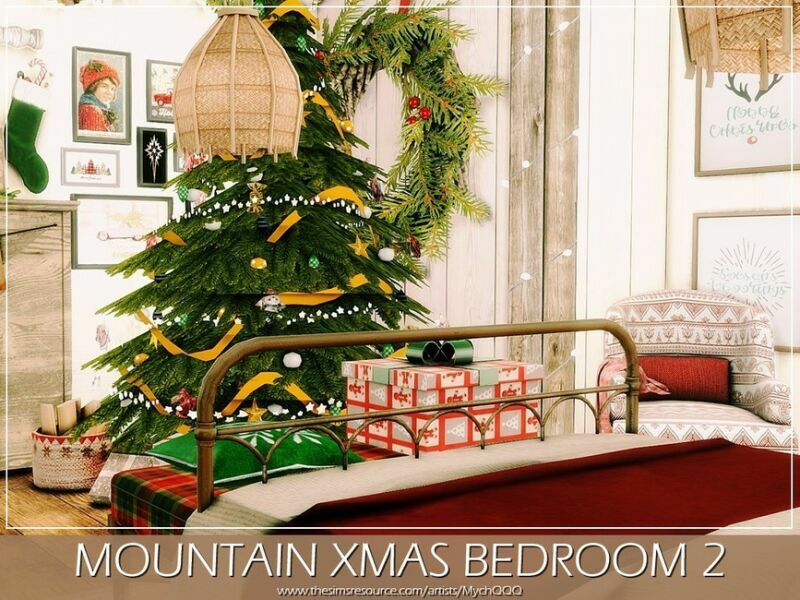 Mountain Xmas Bedroom 2 By Mychqqq 4 sims 4 cc mountain xmas bedroom 2 by mychqqq 4