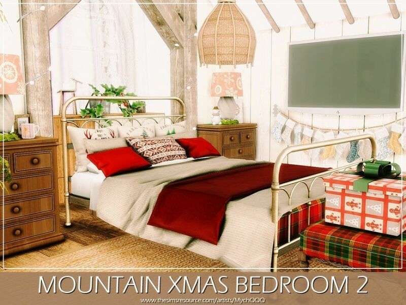 Mountain Xmas Bedroom 2 By Mychqqq 3 sims 4 cc mountain xmas bedroom 2 by mychqqq 5