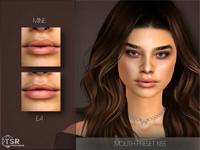 Mouth Preset N55 By Playerswonderland 1 Mouth Preset N55 By Playerswonderland Sims 4 CC