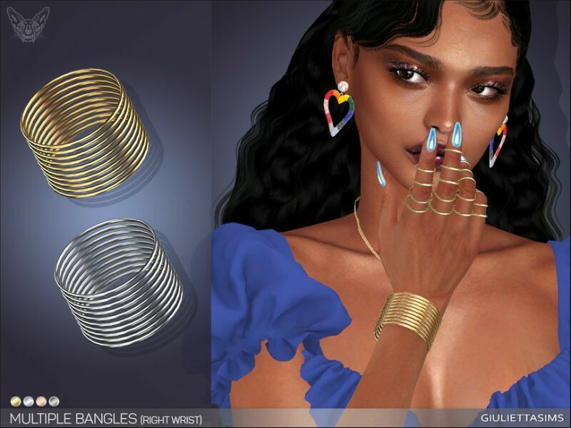 Multiple Bangles Right Wrist By Feyona 1 Multiple Bangles Right Wrist By Feyona Sims 4 CC