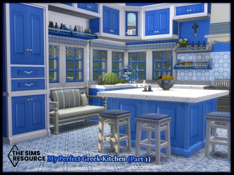 MY Perfect Greek Kitchen (Part 1) By Seimar8 1 MY Perfect Greek Kitchen (Part 1) By Seimar8 Sims 4 CC