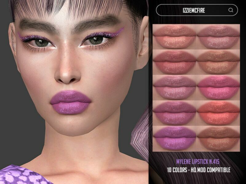 Mylene Lipstick N.415 By Izziemcfire 1 Mylene Lipstick N.415 By Izziemcfire Sims 4 CC