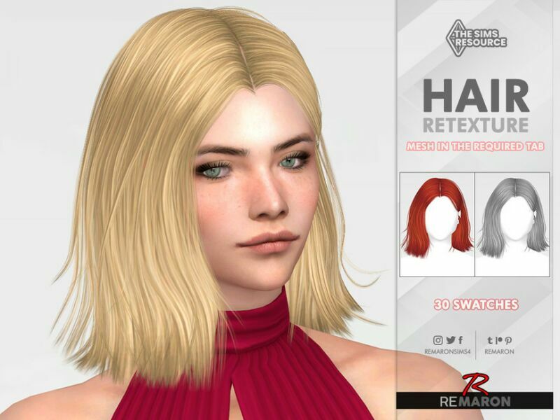 Naida Hair Retexture Mesh Needed By Remaron 1 Naida Hair Retexture Mesh Needed By Remaron Sims 4 CC