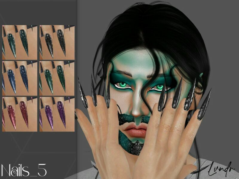 Nails_5 By Lvndrcc 1 Nails_5 By Lvndrcc Sims 4 CC