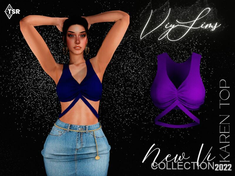 NEW VI Collection – Karen TOP 1 NEW VI Collection – Karen TOP Sims 4 CC