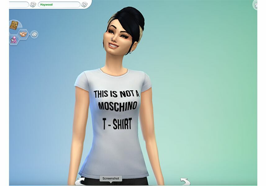 NOT A Moschino T-Shirt 1 NOT A Moschino T-Shirt Sims 4 CC