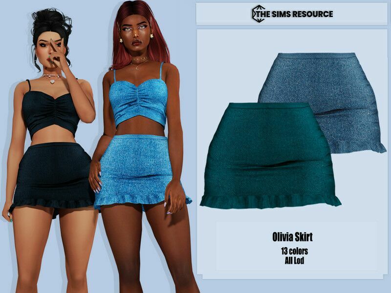 Olivia Skirt By Couquett 1 Olivia Skirt By Couquett Sims 4 CC