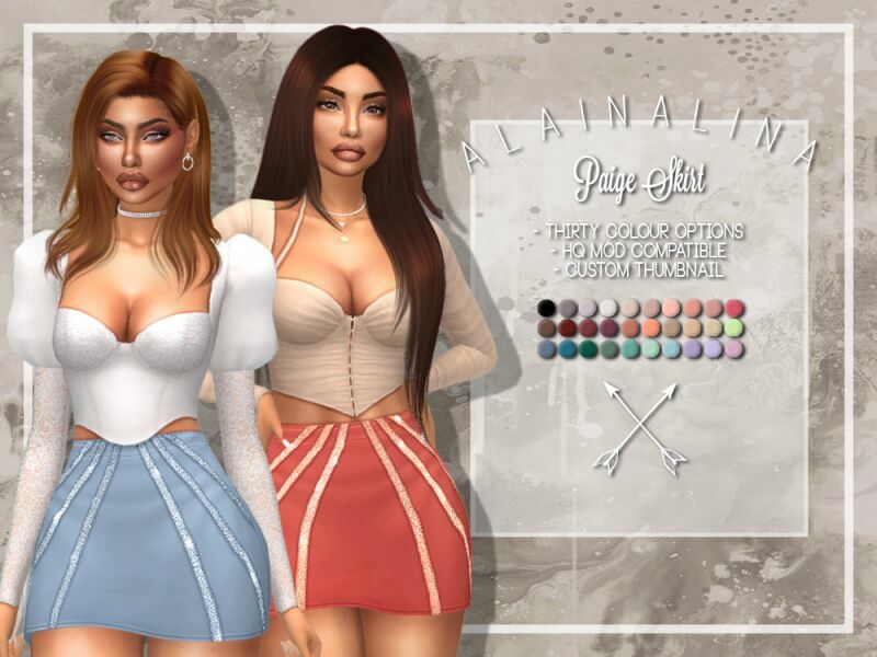 Paige Skirt By Alainalina 1 Paige Skirt By Alainalina Sims 4 CC