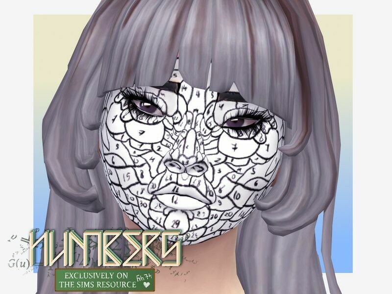 Paintbynumbers Facepaint 1 Paintbynumbers Facepaint Sims 4 CC