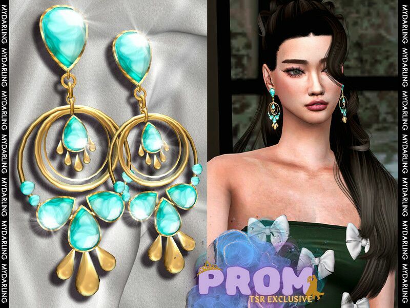 Pair Of Elegant Luxury Prom Earrings NA 0236 Female By Mydarling20 1 Pair Of Elegant Luxury Prom Earrings NA 0236 Female By Mydarling20 Sims 4 CC